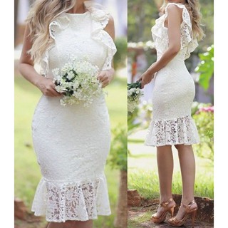 Vestido Midi, Renda, Noiva, Casamento Civil Pre Wedding 080