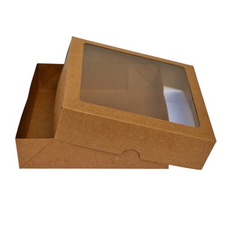 5 un caixa para presente papel kraft quadrada 16x16x4 (6)