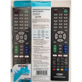 Controle Universal Lelong Le-7740 para várias televisões smart TOshiba, Aoc, Haier, Panasonic, Sony e Sharp