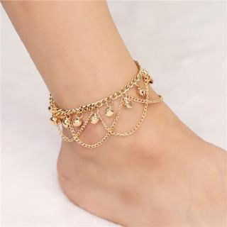 New Fashion Girls Foot Accessories Bohemian Tassel Bell Anklet Charm Foot Chain Barefoot Sandals Ankle Bracelet