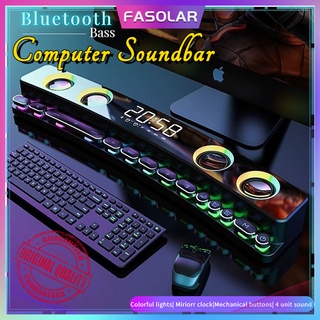 3600 Mah Gaming Sem Fio Bluetooth Speaker PC Soundbar USB 3D Estéreo Subwoofer Casa Relógio Bar Computador Altifalante