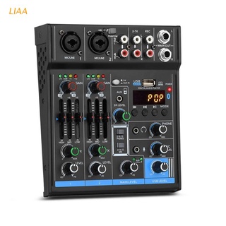 LIAA 4-Channel USB Interface Audio Mixer, DJ Sound Controller