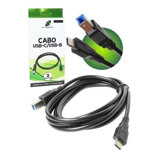 Cabo Para Impressora USB-C Para USB-B 2M Macbook Chromebook (4)