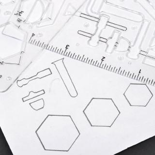 Régua De Plástico Com Régua De Geometria / Desenho Química / Laboratório Laboratório