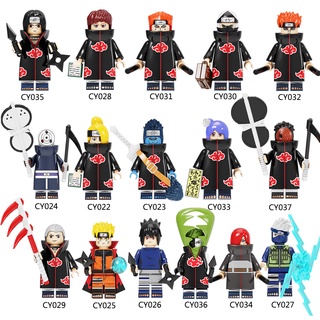 Naruto Lego Brinquedos Mini Figuras Blocos De Construção Comic Akatsuki Sasuke Itachi Madara Obito CY1004 CY1005