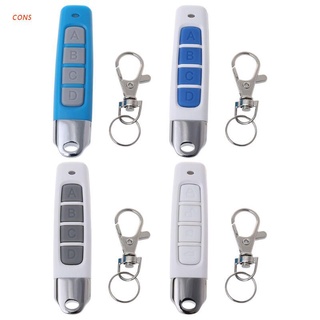 CONS 433MHZ 4 Buttons Clone Remote Control Wireless Transmitter Garage Gate Door Electric Copy Controller Anti-theft Lock Key with Keychain