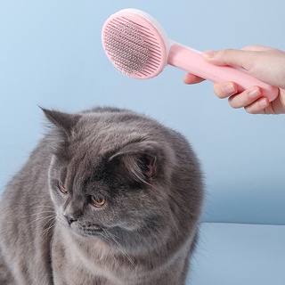Pente Gato Auto Limpeza Escova Pedra Para O Cabelo Do Cão Remove Undercoat Emaranhado Pet Massagem Acessórios Animais De Estimação (7)