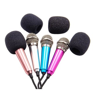 Mini Microfone para celular condensador Karaokê com adaptador de fone