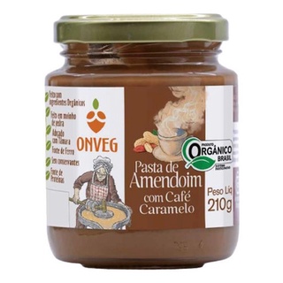 Pasta De Amendoim Com Café Caramelo Orgânica Onveg 210g