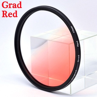 KnightX Gradient Red Grey ND Color Lens Filter 58MM 67MM