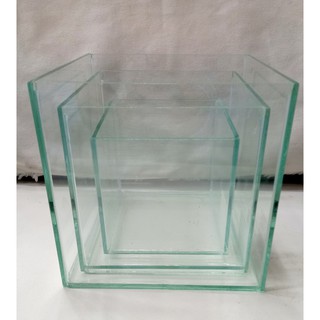 Vaso cachepot vidro para arranjos artificiais e decoração de ambientes 15x15x15 / 13x13x13/ 10x10x10 (3)