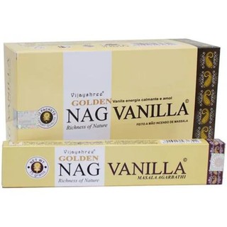 Incenso Massala Golden Nag Vanilla (baunilha) 15 Varetas