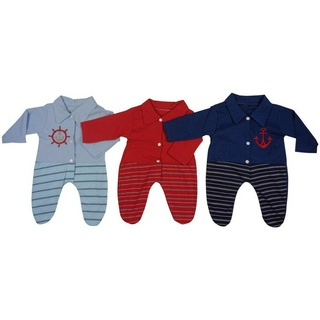 Macacão, Body e Calça Recém-nascido Menino - Kit Com 9 Peças Cores Azul/Vermelho/Azul Marinho (3)