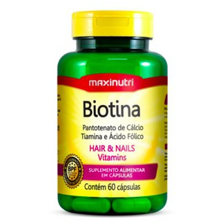 Biotina (Vitaminas B1 + B5 + Ácido Folico) MaxiNutri 60 Caps Orig