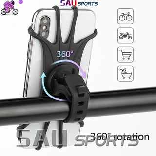 [Promo]360 Degree Rotation Silicone Bicycle Phone Holder Universal Motorcycle Handlebar Mount Fits