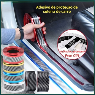 2,5 Metros de Comprimento Fita Adesiva de Fibra de Carbono 5D 6D Universal para Proteger Entrada do Carro / Adesivo Protetor (1)
