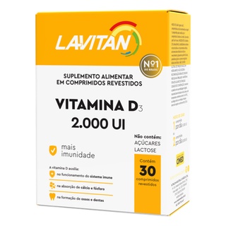 Lavitan Vitamina D3 2.000UI Cimed com 30 Comprimidos o autentico