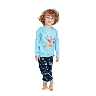 Pijama Infantil Menino 100% Algodão - Manga Longa - Tamanho 1 ao 3