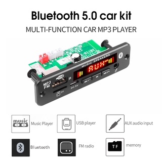 Módulo Placa De Decodificação Decodificador Do Bluetooth 5.0 MP3 6 v 12 Carro USB MP3 Jogador WMA WAV Slot Para Cartão TF/FM Remoto