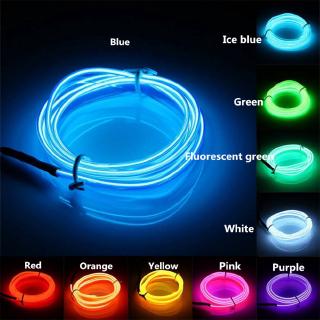 Fita fio cores Colorful led neon fibra otica Painel carro Cores led neon fibra otica Painel carro Cores Creative Soft Tube Wire Neon Glow Car Rope Strip Light Party Bar Christmas 『Home』