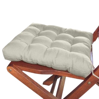 Almofada Futton Decorativa Liso Macio Confort Assento Para Cadeira 40x40cm Artesanal Oxford Bege