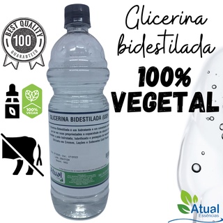 Glicerina Bidestilada Vegetal USP 1 kg / Alimenticia / Pura