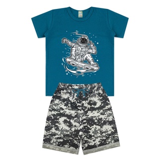 Conjunto Infantil Menino Roupa de Criança masculino Bermuda e Camiseta Atacado Barato L21 (7)