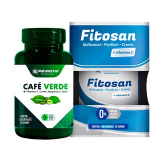 Kit Café Verde + Fitosan - Quitosana + Associações 60 Cápsulas - Natunéctar