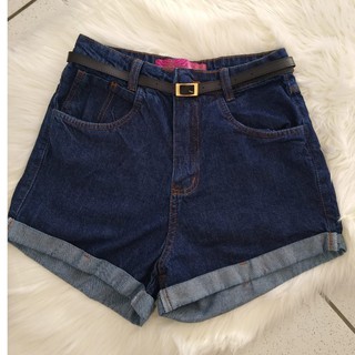 Short Jeans Mom Cintura Alta acompanha Cinto Lola Stores (1)