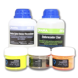 Resina Epoxi Baixa Viscosidade Ohana + 3 Pigmentos Kit - 750g