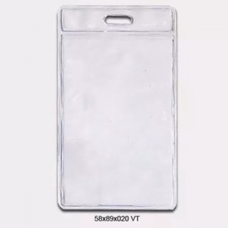 Protetor porta crachá bolsa pvc cristal 58x89 10 unid – incolor