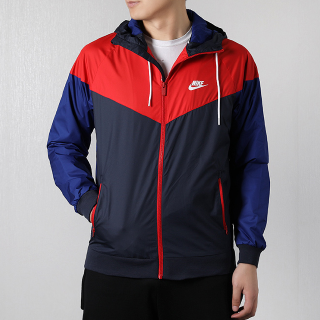 Nike Men's Fashion Windrunner Quick Dry Thin Contrast Sportswear Jacket Woven Jacket Top Windproof Suit