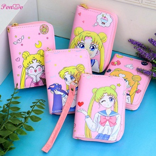 Sailor Moon Bolsa Da Moeda Da Carteira Dos Desenhos Animados Anime Bolsas Zipper Handfone & Chave Carteiras (1)
