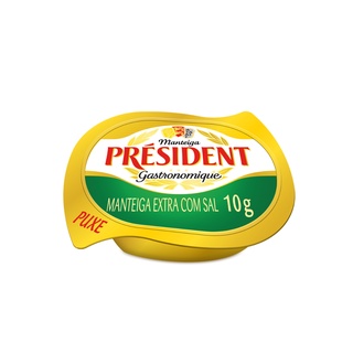 Manteiga President Extra Com Sal 10g Blister Caixa 192 Un