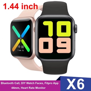 Original IWO X6 Series custom watchface Smart Watch 1.54" IPS 44mm Heart Rate Blood Pressure Monitor Bluetooth Calls For Android iOS Smartwatch