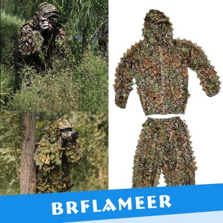 Brflameer Roupa De Camuflagem Militar Com Folhas 3d Folhas Para Uso Externo Camo