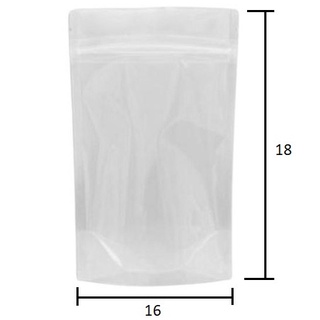 Saco StandUp Pouch Transparente com Zip 16x18 + 4
