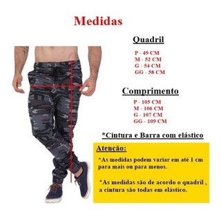 Kit 2 Calças Jeans Camuflada Masculina Jogger Com Punho Lycra Promoção (8)