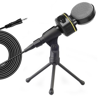 Microfone Condensador Omnidirecional Preto Sf-930 Com Tripé