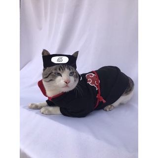 nova roupa roupinha pet akatsuki naruto kakashi anime Sasuke itachi manto cachorro gato vestido anime personagens filme