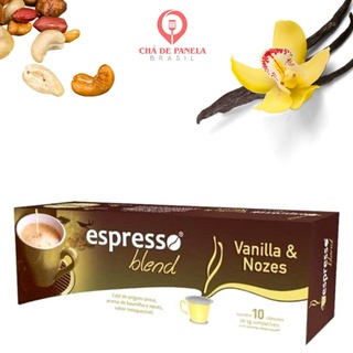 Capsulas de Cafe Espresso Blend "Aroma" Vanilla e Nozes com 10 unidades compativel Nespresso