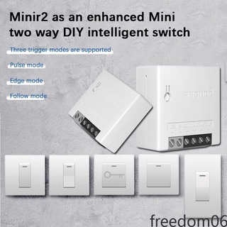 Sonoff Mini R2 Inteligente Interruptor Pequeno Interruptor De Controle Remoto Wi-Fi De Apoio Do Corpo De Um Interruptor Externo freedom06