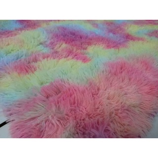 Tapetes Grande Felpudo/Peludo Coloridos Arco-íris Unicórnio Tie dye Qualidade (5)