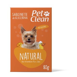 Sabonete Natural Pet Clean 80g para Cães e Gatos