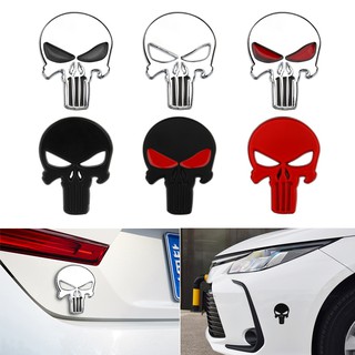 do metal 3D carro The Punisher emblema Crânio autocolante para