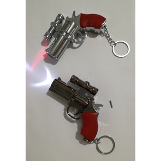 Mini Chaveiro de lanterna a laser em forma de pistola