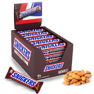 Chocolate Snickers caixa com 20 unidades de 45g - 900g