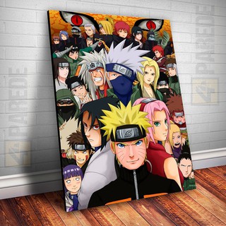 Placa Decorativa Naruto e Turma MDF