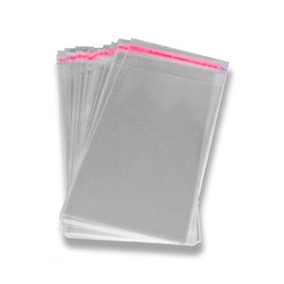 100 Sacos Adesivado Saquinho 17x25 cm Transparente Plástico Atacado Embalagens para fotos laços e muito mais