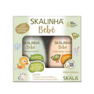 Kit Promocional Skalinha Bebê shampoo 200ml + Condicionador 200ml Camomila